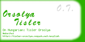 orsolya tisler business card